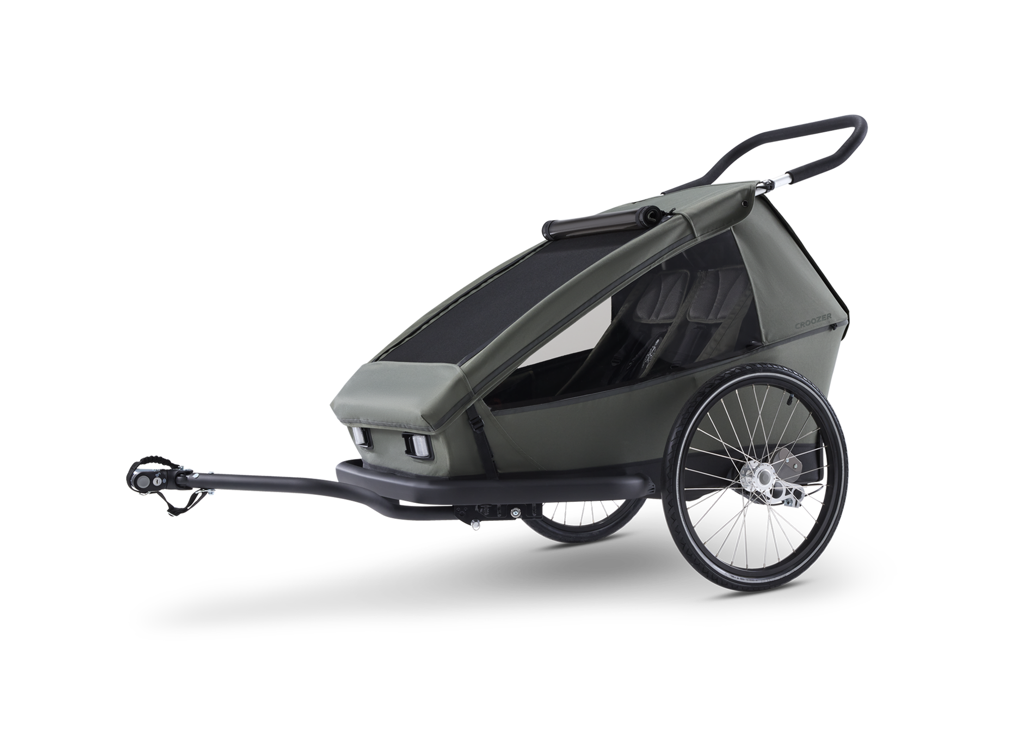 Croozer Ellma – Zweisitzer Fahrradanhänger & Kinderwagen, Moss Green Croozer Ellma – Zweisitzer Fahrradanhänger & Kinderwagen, Moss Green