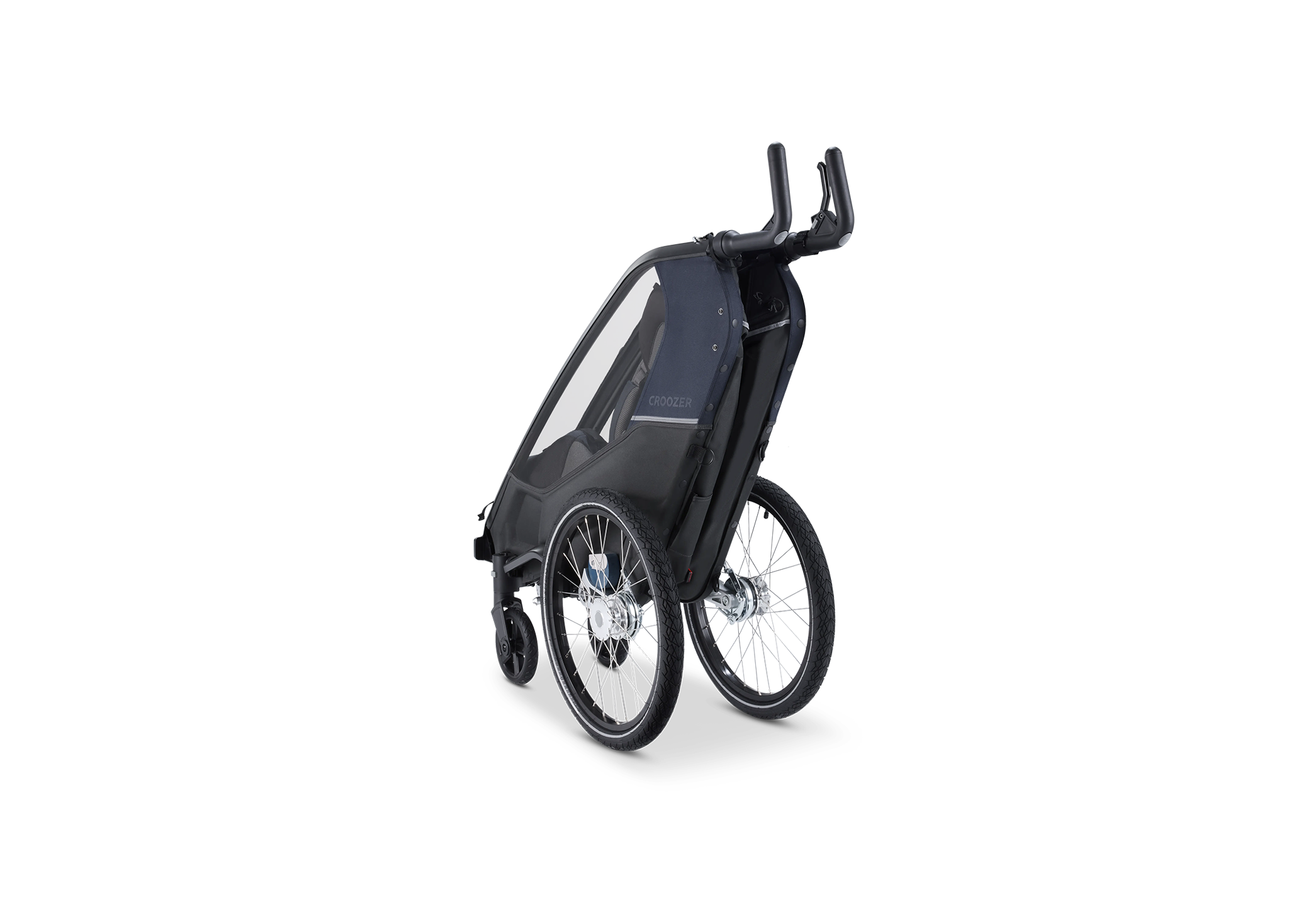 Croozer Lykke – Faltbarer Zweisitzer (Fahrradanhänger & Kinderwagen), Blueberry Blue Croozer Lykke – Faltbarer Zweisitzer (Fahrradanhänger & Kinderwagen), Blueberry Blue – Ansicht 2