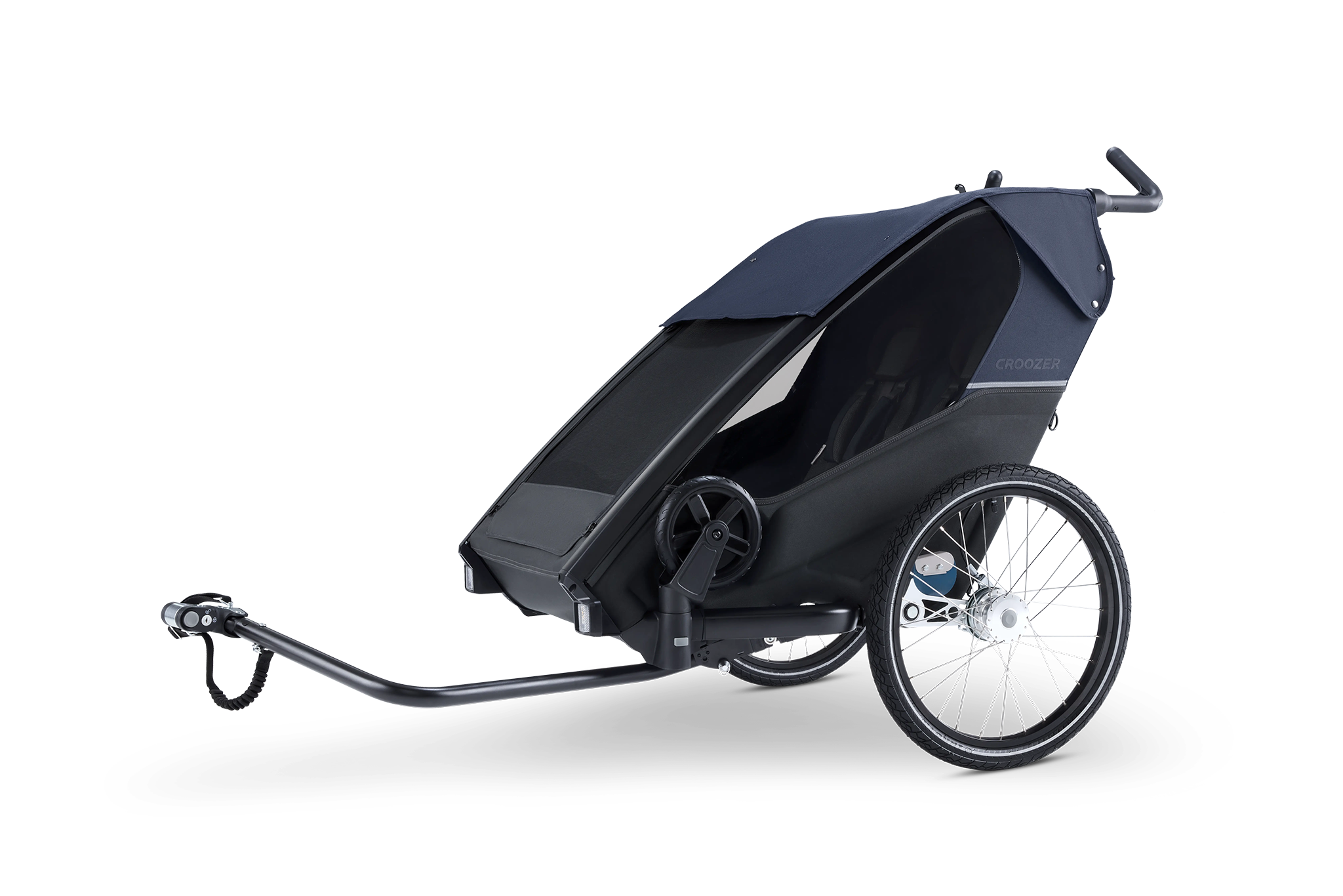 Croozer Lykke – Faltbarer Zweisitzer (Fahrradanhänger & Kinderwagen), Blueberry Blue Croozer Lykke – Faltbarer Zweisitzer (Fahrradanhänger & Kinderwagen), Blueberry Blue – Ansicht 12