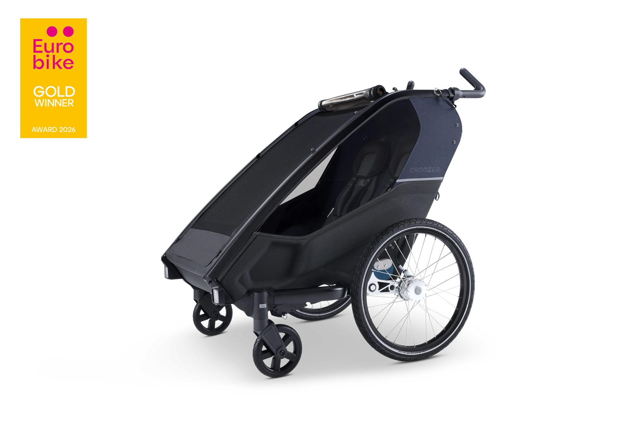 Croozer Lykke – Faltbarer Zweisitzer (Fahrradanhänger & Kinderwagen), Blueberry Blue Croozer Lykke – Faltbarer Zweisitzer (Fahrradanhänger & Kinderwagen), Blueberry Blue