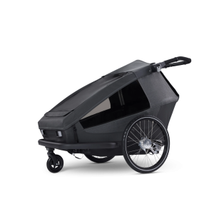 Croozer Yuuna – Modularer Fahrradanhänger (Kid/Dog/Cargo), Moonlight Black